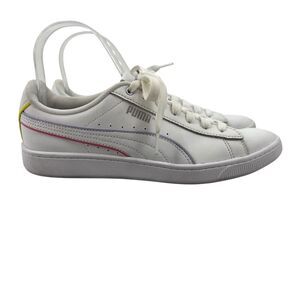 Puma Womens 8 Shoes White Vikky V2 Sneaker Low Top Lace Up Athletic Trainer